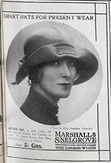 Heather Prints: Advertisement for Marshall and Snelgrove hats