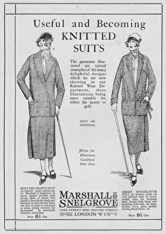 Snelgrove Prints: Advert for Marshall & Snelgrove knitted suits, 1924