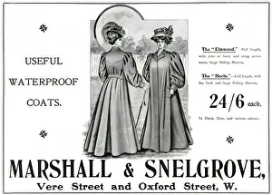 Overcoat Prints: Advert for Marshall Snelgrove waterproof coats 1907 Advert for Marshall