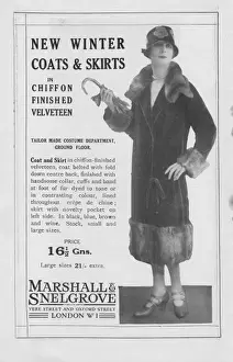 Snelgrove Prints: Advert for Marshall & Snelgrove winter coats and skirts, 192