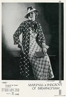 Belted Prints: Advert for Marshall & Snelgrove womens clothing 1933
