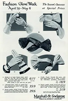 Marshall Prints: Advert for Marshall & Snelgrove womens gloves 1935