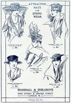 Vere Collection: Advert for Marshall & Snelgrove womens hats 1917