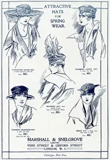 Snelgrove Prints: Advert for Marshall & Snelgrove womens hats 1917