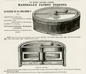 Images Dated 14th September 2017: Advert for Marshalls patent freezer 1899