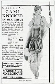 Advert for Marshalls & Snelgrove cami- knickers 1926