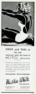 Brassiere Prints: Advert for Martin-White swimsuits 1936
