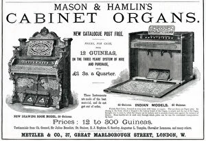 Images Dated 15th March 2020: Advert for Masons & Hamlins cabinet organs 1877 Advert for Masons & Hamlins