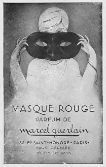 Toiletries Prints: Advert for Masque Rouge - perfume by Marcel Guerlain, 1927