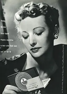 Styles Prints: Advert for Matinee filter tipped cigarettes 1939