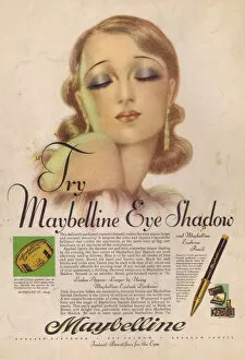 Cosmetics Collection: Advert for Maybelline Eye Shadow, 1930