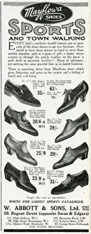 Crocodiles Prints: Advert for Mayflowa town walking womens shoes 1923
