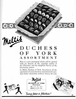 Images Dated 12th October 2015: Advert for Meltis Duchess of York chocolates, London, 1926