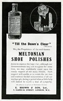 Polishes Prints: Advertisement for Meltonian Shoe Polishes