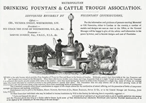 Appeal Collection: Advert for Metropolitan Drinking Fountain 1878