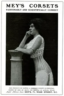 Advert, Mey's Corsets, Wood Street, London EC