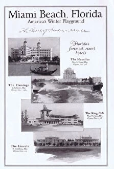 Cole Collection: Advert for Miami Beach, Florida, 1920s
