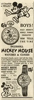 Telling Prints: Advertisement for Mickey Mouse watch, 1933