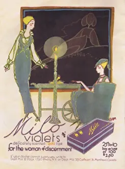 Cigarettes Prints: Advert for Milo Violets cigarettes, 1918
