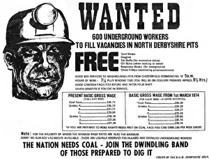 Mineworkers Prints: Advertisement for Miners