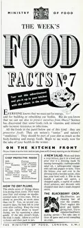 Advert for the Ministry of Food 1940