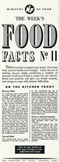 Advert for the Ministry of Food 1940