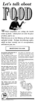 Advert for The Ministry of Food 1941