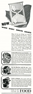 Images Dated 9th July 2012: Advert for the Ministry of Food 1942