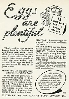 Advert for the Ministry of Food 1944