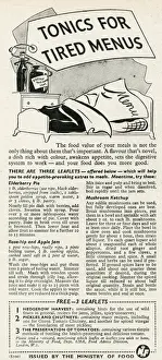 Advert for the Ministry of Food 1944