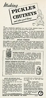 Advert for the Ministry of Food 1945