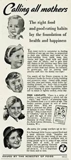 Advert for the Ministry of Food 1945