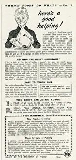 Advert for the Ministry of Food 1946