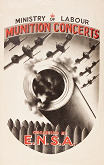Ammunition Gallery: Advertisement, Ministry of Labour Munition Concerts, WW2