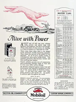 Advertisement for Mobil oil