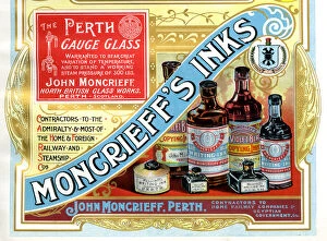 Bottles Collection: Advert, Moncrieffs Inks, Perth, Scotland