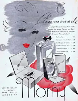 Advert for Morny fragrances and tioleteries, 1938