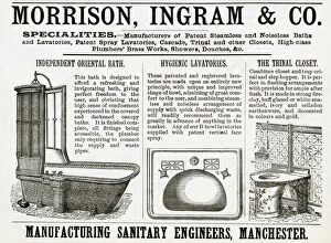 Images Dated 11th October 2017: Advert for Morrison, Ingram & Son bath and lavatories 1888