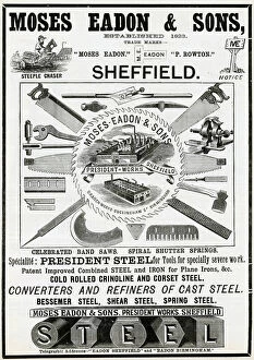 Images Dated 11th October 2017: Advert for Moses Eadon - Sons tools makers 1888