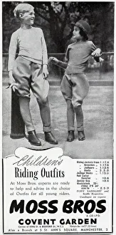 Jodphurs Prints: Advert for Moss Bros
