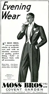 Tails Prints: Advert for Moss Bros evening wear 1933