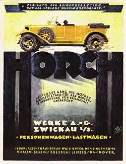Advert for the motorcar manufacturer Horch
