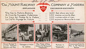 Advertisement for the Mount Railway, Madeira Advertisement for the Mount Railway, Madeira