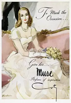 Fragrance Prints: Advert for Muse fragrance 1948