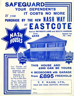 Scheme Prints: Advert, Nash Houses, Eastcote, Middlesex