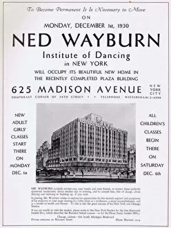 Classes Collection: Advert for Nat Wayburns Institute of Dancing, New York