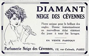 Nails Prints: Advert for Neige des Cevennes, cosmetics 1928