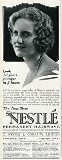 Images Dated 17th October 2017: Advert for Nestle permanent hairwave 1923
