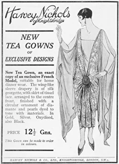 Harvey Collection: Advert for a new tea gown from Harvey Nichols, London, 1925
