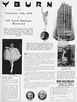 Advert for New Wayburns Institute of Dancing